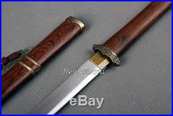 Katakira Zukuri Chinese Sword Tang Dynasty Knife Damascus Folded Steel Blade