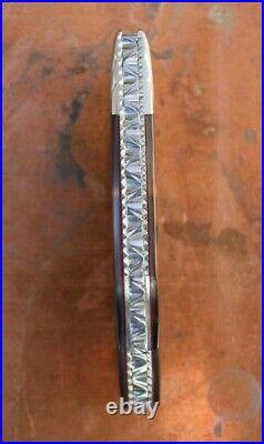 Ken Steigerwalt Handmade Lock Back Damascus Folding Knife. Sculpted Bolster