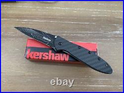 Kershaw 1660cfdam Leek Assisted Knife Cf Damascus Steel 3 Blade