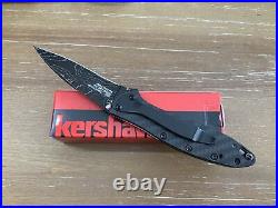 Kershaw 1660cfdam Leek Assisted Knife Cf Damascus Steel 3 Blade