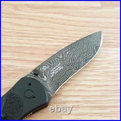 Kershaw Blur Liner A/O Folding Knife 3.5 Damascus Steel Blade Aluminum Handle