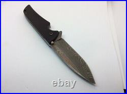 Kershaw Damascus Skyline 1760DAM Plain Edge Blade Folding Knife NIB Discontinued