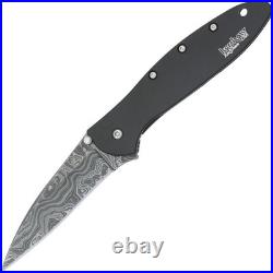 Kershaw Leek Assisted Open Folding Knife Damascus Steel Blade 1660DAMBK