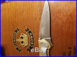 Kershaw Leek Damascus 24k Gold Plated Assisted Folding Knife 1660dam 1 Of A Kind