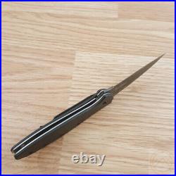 Kershaw Leek Liner A/O Folding Knife 3 Damascus Steel Blade Carbon Fiber Handle