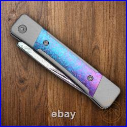 Kizer Cutlery Folding Knife 2.5 Damascus Steel Blade Aluminum/Titanium Handle