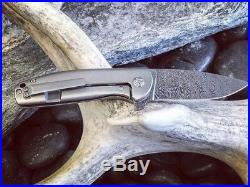 Kizer Gemini Folding Knife 3 Damasteel Damascus Blade 6AL4V Titanium Handle