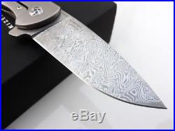 Kizer Gemini Folding Knife 3 Damasteel Damascus Blade 6AL4V Titanium Handle
