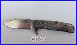 Kizer Ki3302B2 Folding Knife Anodized Titanium VG-10 Damascus OG