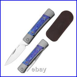 Kizer Little Grand EDC Folding Knife M390 Blade Titanium Damascus Handle Limited
