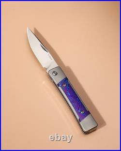 Kizer Little Grand EDC Folding Knife M390 Blade Titanium Damascus Handle Limited