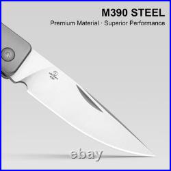 Kizer Little Grand EDC Folding Knife M390 Blade Titanium Damascus Handle Limited