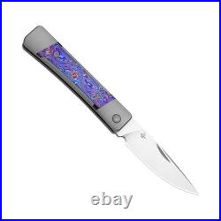 Kizer Little Grand EDC Folding Knife M390 Blade Titanium Damascus Handle Limited