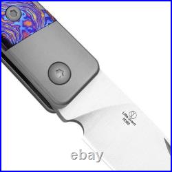 Kizer Little Grand EDC Folding Knife M390 Blade Titanium Damascus Handle Limited