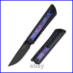 Kizer Quoll Folding Pocket Knife S45VN Blade Titanium & Titanium Damascus Handle