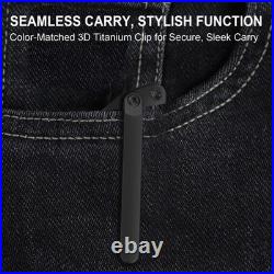 Kizer Quoll Folding Pocket Knife S45VN Blade Titanium & Titanium Damascus Handle