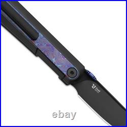 Kizer Quoll Folding Pocket Knife S45VN Blade Titanium & Titanium Damascus Handle