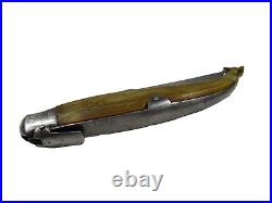 Knife Pocket Folding Albacete Blade Open Camping Handle Bone Antique 1900s Rare