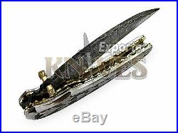 Knives Exporter New Damascus Custom Dolphin Folding Knife Engraved Steel Handle