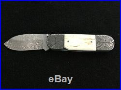 Knives J. McClure Custom Folder Folding Damascus Knife