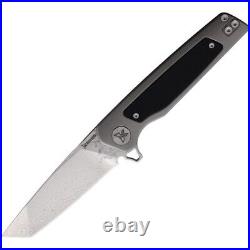 Krudo XZILE Folding Knife 3.5 Damascus Steel Tanto Blade Stainless/G10 Handle