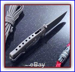 LION STEEL Molletta SR-1 Damascus/Titanium Framelock Folding Knife SR1DR, Gray