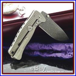 LION STEEL Molletta SR-2 Damascus/Titanium Framelock Folding Knife SR2DR
