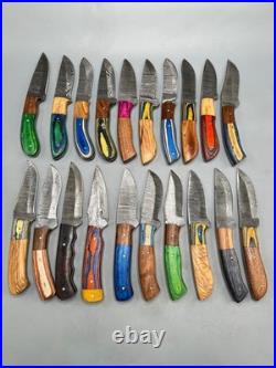 LOT OF 20 8'' inches HANDMADE DAMASCUS STEEL SKINNER KNIFE USA Duty PAID 62