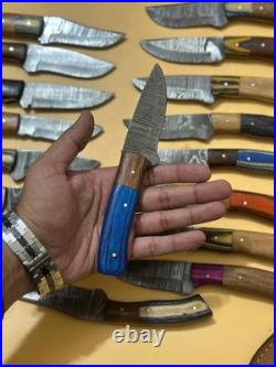 LOT OF 20 8'' inches HANDMADE DAMASCUS STEEL SKINNER KNIFE USA Duty PAID 62