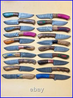 LOT OF 20 8'' inches HANDMADE DAMASCUS STEEL SKINNER KNIFE USA Duty PAID 62