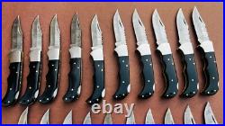 LOT of 20 pcs Damascus Steel Hunting Folding knife, Pocket Knives with Sheath(BKC)