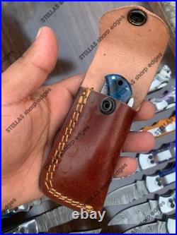 LOT of 20 pcs Damascus Steel Hunting Folding knife, Pocket Knives with Sheath (SK)