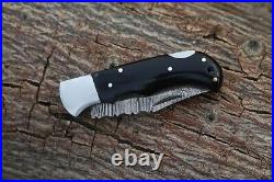 LOT of 30, Custom Handmade Damascus Steel Back Lock Folding Pocket Knife, Bulk