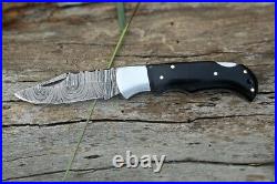 LOT of 30, Custom Handmade Damascus Steel Back Lock Folding Pocket Knife, Bulk