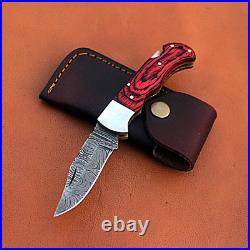 LOT of 30 pcs Custom Handmade Damascus Steel Pocket Knife Folding Hunting knife