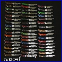 LOT of 500 pcs Damascus Steel Hunting Folding knife, Pocket Knives with Sheath JWK