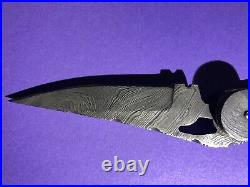 Leaf Style Damascus Steel Folding Knife Pocketknife