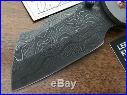 Lee Knifeworks Custom Virago Folding Knife Damascus Blade Titanium Handles