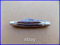 Leroy Remer Triple R Knives Stag & Damascus Custom Folding Knife