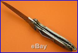 Limited Edition Full Damascus Steel Belt Clip Folding Knife Liner Lock 805Z-8BC