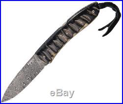 Lion Steel LST8800DMN Opera Damascus Ram's Horn Lockback Folding Knife Folder