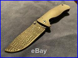 Lion Steel SR-2 Mini Chad Nichols Lizard Damascus Folding Knife Titanium