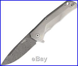 Lion Steel TREDBGY TRE Damascus Folding Knife With3 Drop Point Blade Folder