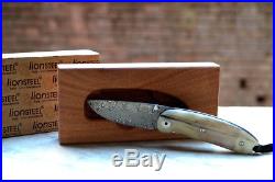 Lionsteel Mini Damascus Folding Knife (folding Blade Knife) 8210dmn