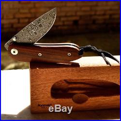 Lionsteel Mini Damascus Folding Knife (folding Blade Knife) 8210dst