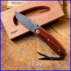 Lionsteel Mini Damascus Folding Knife (folding Blade Knife) 8210dst