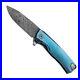 Lionsteel-Rok-Damascus-Blue-Folding-Pocket-Knife-Titanium-Handle-01-esr
