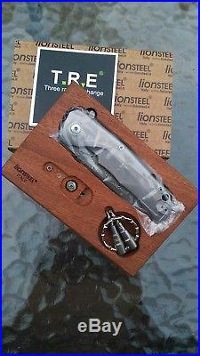 Lionsteel T. R. E. Titanium Boomerang Damascus 2.91 Italian Folding knife