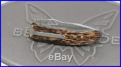 Lone Wolf Knives Lobo Damascus Palm Wood D/A Folding Knife Pre-Benchmade LC22550