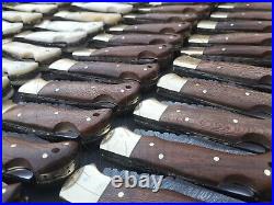 Lot Of 100 Piece Custom Damascus steel Handmade back lock pocket folding knife